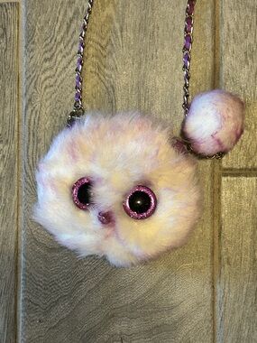 Ty Plush Light purple Fuzzy Kenya the Ostrich Crossbody Bag